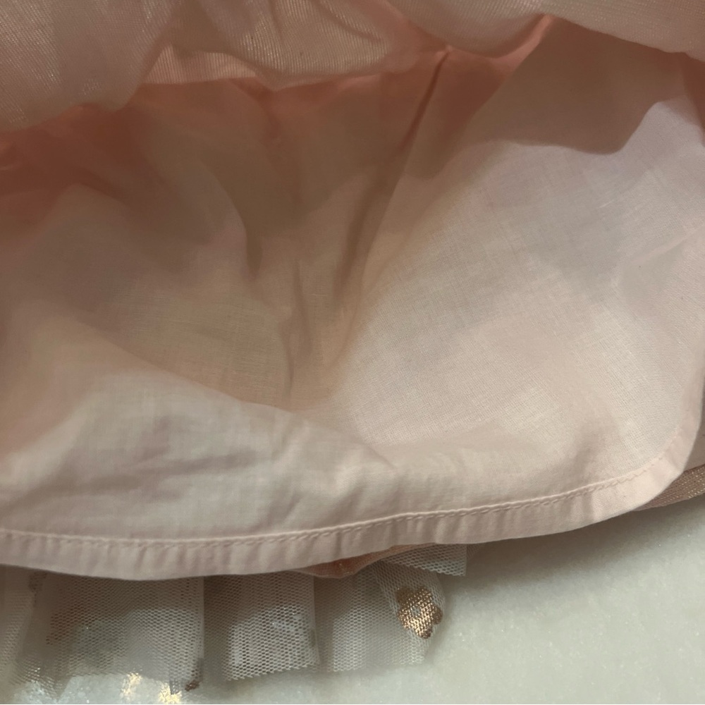 Cat & Jack 3-6 Months Formal Dress Pink Shimmer Ruffled Tulle Sleeveless Easter - Picture 4 of 12